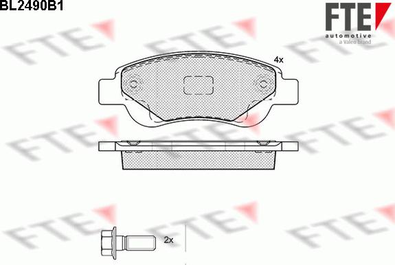 FTE BL2490B1 - Kit pastiglie freno, Freno a disco autozon.pro