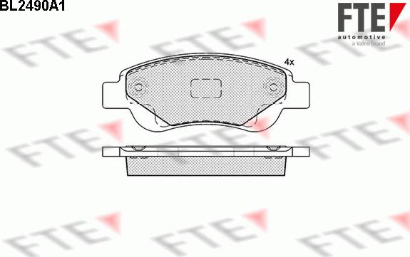 FTE BL2490A1 - Kit pastiglie freno, Freno a disco autozon.pro