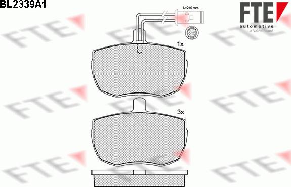 FTE 9010704 - Kit pastiglie freno, Freno a disco autozon.pro