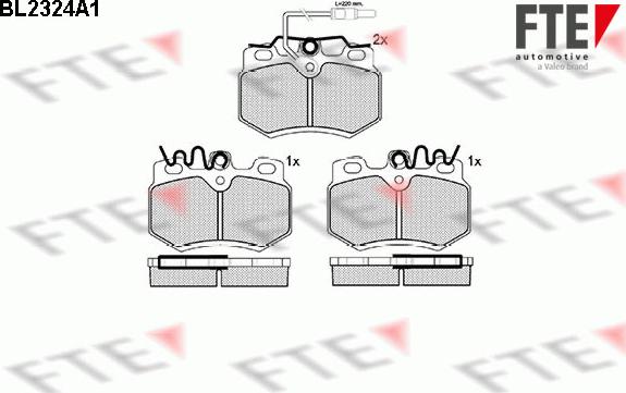 FTE BL2324A1 - Kit pastiglie freno, Freno a disco autozon.pro