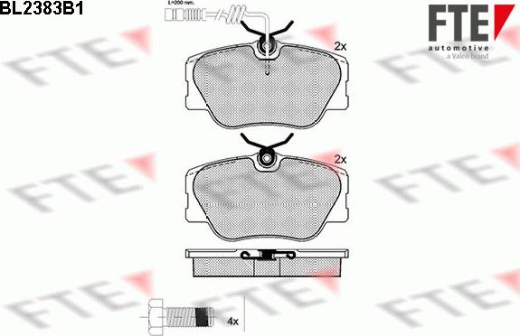 FTE 9010716 - Kit pastiglie freno, Freno a disco autozon.pro