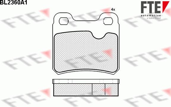 FTE BL2360A1 - Kit pastiglie freno, Freno a disco autozon.pro