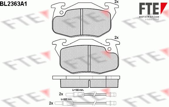 FTE BL2363A1 - Kit pastiglie freno, Freno a disco autozon.pro