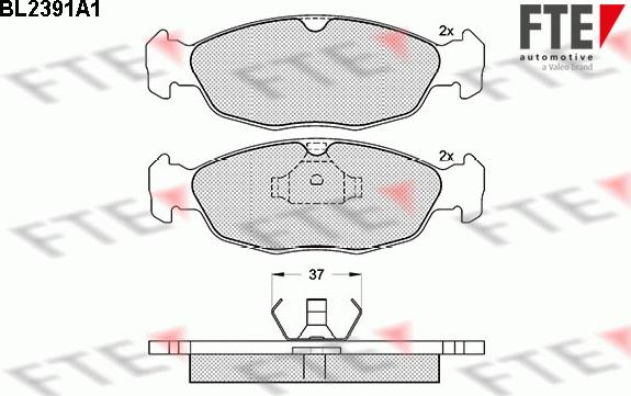 FTE BL2391A1 - Kit pastiglie freno, Freno a disco autozon.pro