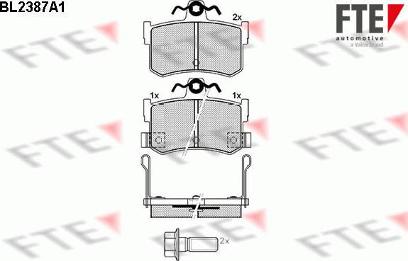 FTE 9010717 - Kit pastiglie freno, Freno a disco autozon.pro