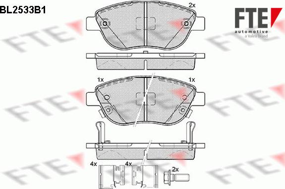 FTE 9010786 - Kit pastiglie freno, Freno a disco autozon.pro