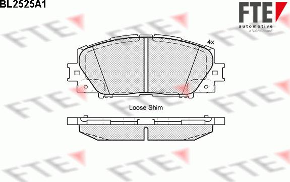 FTE 9010780 - Kit pastiglie freno, Freno a disco autozon.pro