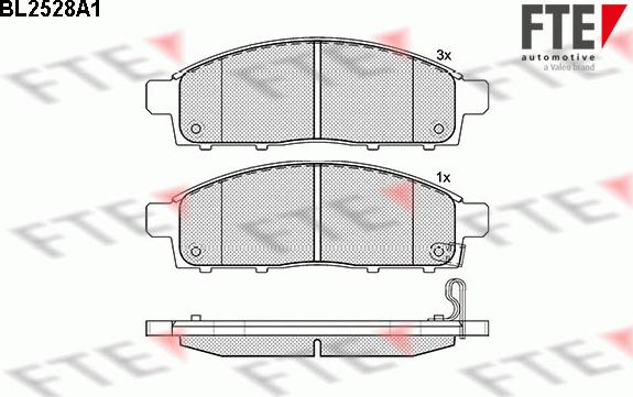 FTE BL2528A1 - Kit pastiglie freno, Freno a disco autozon.pro