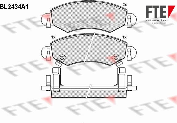 FTE BL2434A1 - Kit pastiglie freno, Freno a disco autozon.pro