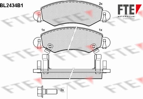 FTE BL2434B1 - Kit pastiglie freno, Freno a disco autozon.pro