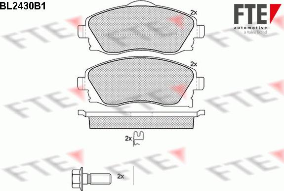 FTE BL2430B1 - Kit pastiglie freno, Freno a disco autozon.pro