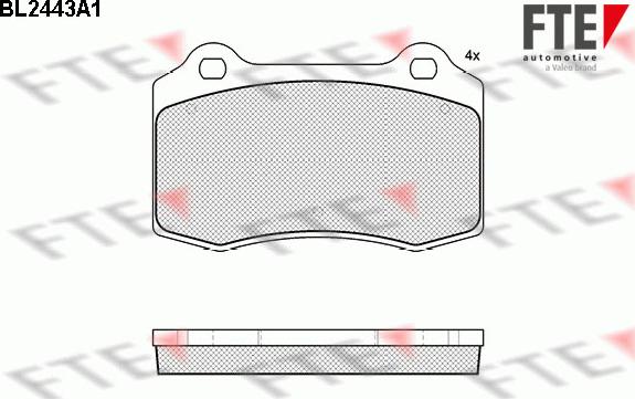 FTE BL2443A1 - Kit pastiglie freno, Freno a disco autozon.pro