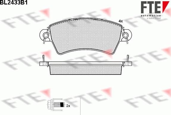 FTE 9010733 - Kit pastiglie freno, Freno a disco autozon.pro