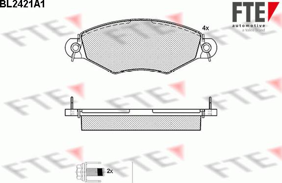 FTE 9010725 - Kit pastiglie freno, Freno a disco autozon.pro