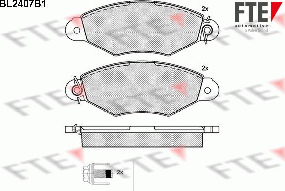 FTE 9010723 - Kit pastiglie freno, Freno a disco autozon.pro