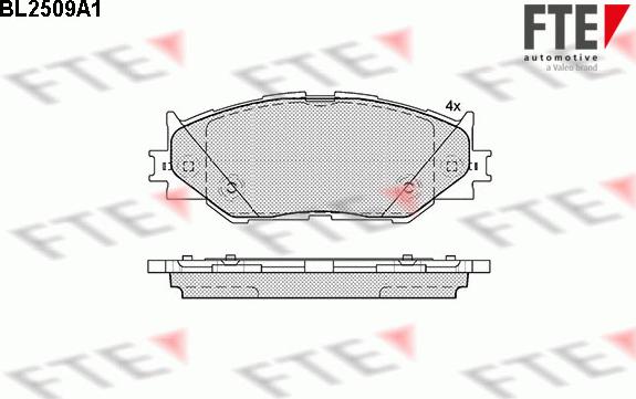 FTE 9010771 - Kit pastiglie freno, Freno a disco autozon.pro