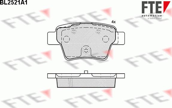 FTE BL2521A1 - Kit pastiglie freno, Freno a disco autozon.pro