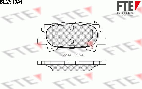 FTE 9010772 - Kit pastiglie freno, Freno a disco autozon.pro