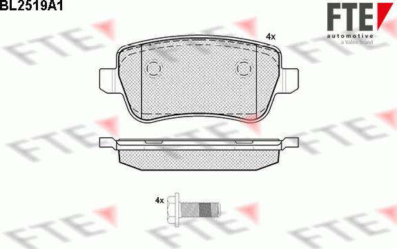 FTE 9010777 - Kit pastiglie freno, Freno a disco autozon.pro