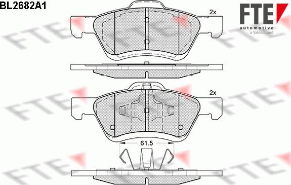 FTE BL2682A1 - Kit pastiglie freno, Freno a disco autozon.pro