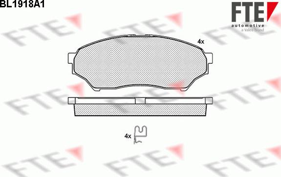 FTE 9011041 - Kit pastiglie freno, Freno a disco autozon.pro