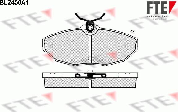 FTE BL2450A1 - Kit pastiglie freno, Freno a disco autozon.pro