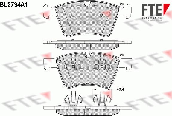 FTE BL2734A1 - Kit pastiglie freno, Freno a disco autozon.pro