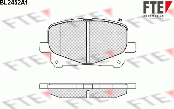 FTE 9011050 - Kit pastiglie freno, Freno a disco autozon.pro