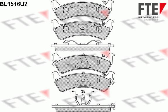 FTE 9011064 - Kit pastiglie freno, Freno a disco autozon.pro