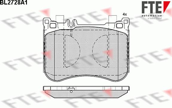 FTE BL2728A1 - Kit pastiglie freno, Freno a disco autozon.pro