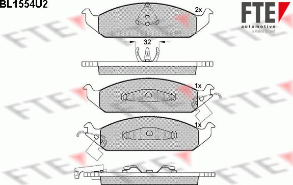 FTE 9011063 - Kit pastiglie freno, Freno a disco autozon.pro