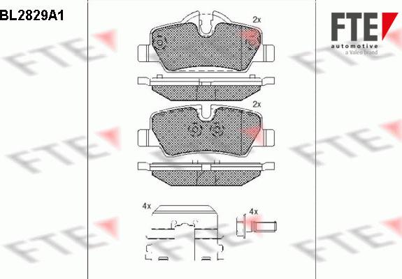 FTE 9011009 - Kit pastiglie freno, Freno a disco autozon.pro