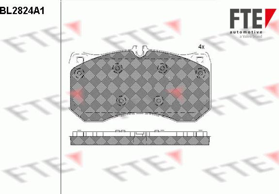 FTE BL2824A1 - Kit pastiglie freno, Freno a disco autozon.pro