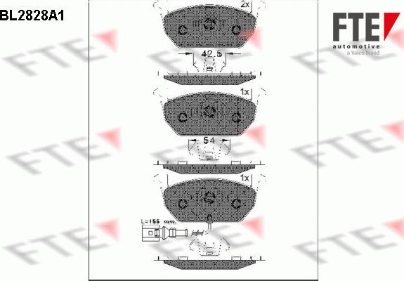 FTE BL2828A1 - Kit pastiglie freno, Freno a disco autozon.pro