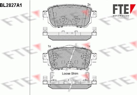 FTE BL2827A1 - Kit pastiglie freno, Freno a disco autozon.pro