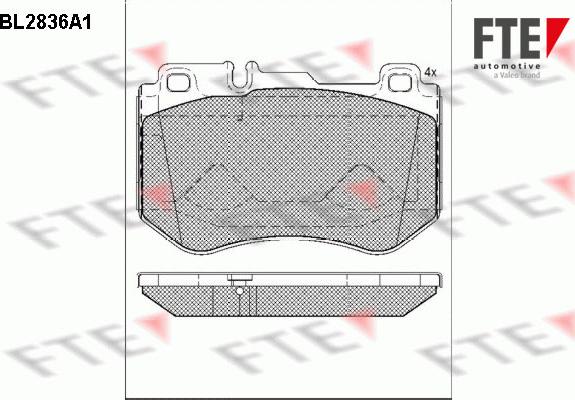 FTE BL2836A1 - Kit pastiglie freno, Freno a disco autozon.pro