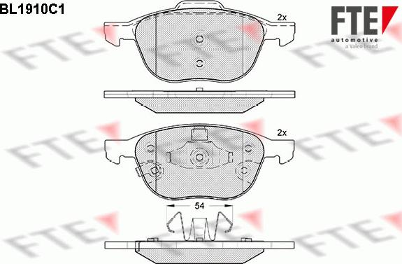 FTE 9011082 - Kit pastiglie freno, Freno a disco autozon.pro