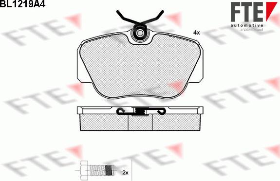 FTE 9011034 - Kit pastiglie freno, Freno a disco autozon.pro