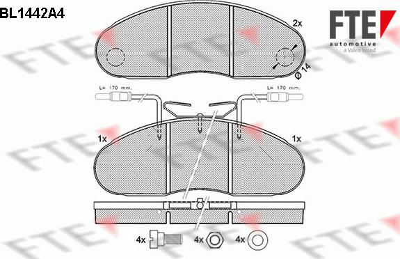 FTE 9011031 - Kit pastiglie freno, Freno a disco autozon.pro