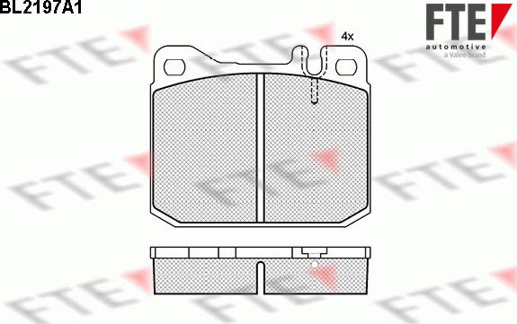 FTE BL2197A1 - Kit pastiglie freno, Freno a disco autozon.pro