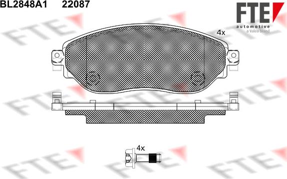 FTE 9011024 - Kit pastiglie freno, Freno a disco autozon.pro