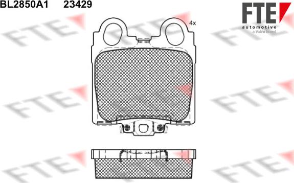 FTE 9011025 - Kit pastiglie freno, Freno a disco autozon.pro