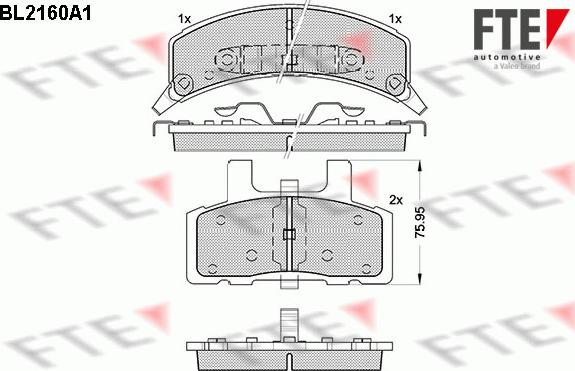 FTE BL2160A1 - Kit pastiglie freno, Freno a disco autozon.pro