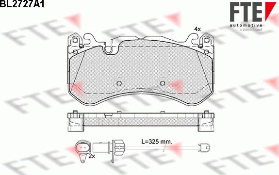 FTE 9011071 - Kit pastiglie freno, Freno a disco autozon.pro