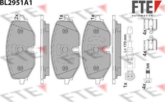 FTE 9011194 - Kit pastiglie freno, Freno a disco autozon.pro