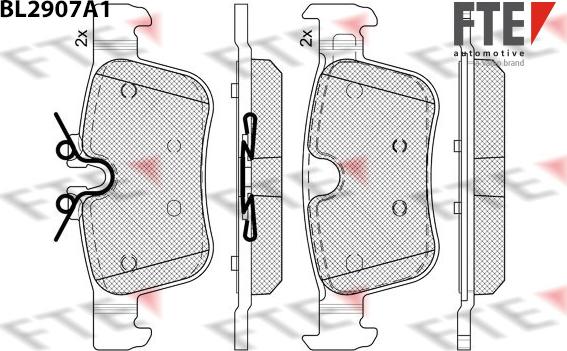 FTE BL2907A1 - Kit pastiglie freno, Freno a disco autozon.pro