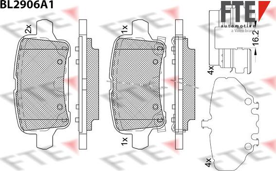 FTE 9011148 - Kit pastiglie freno, Freno a disco autozon.pro