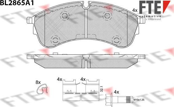 FTE 9011105 - Kit pastiglie freno, Freno a disco autozon.pro