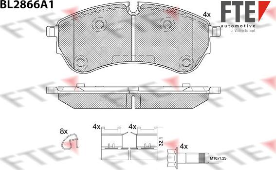 FTE 9011106 - Kit pastiglie freno, Freno a disco autozon.pro