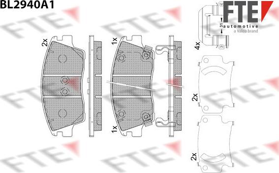 FTE 9011184 - Kit pastiglie freno, Freno a disco autozon.pro